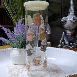 hot cocoa/skeleton hands 20oz skinny glass tumbler